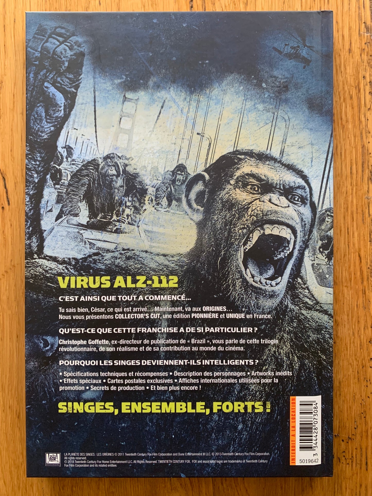 LA PLANÈTE DES SINGES LES ORIGINES (collection Collector's Cut)